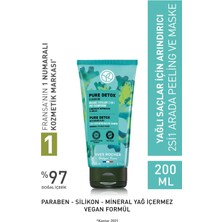 Yves Rocher Onarıcı Prebiyotik Şampuan ve Yağlı Saçlar Için (Pure Detox) Arındırıcı 2 si 1 Arada Peeling ve Maske