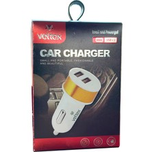 Valya Çift USB Girişli Araç Şarj Başlığı Vtx-13