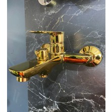İsaoğlu Gold Duş Seti Gold Tepe Yağmurlama Sistemi Alt Banyo Armatür Dahil Komple Set Altın Duş Başlığı