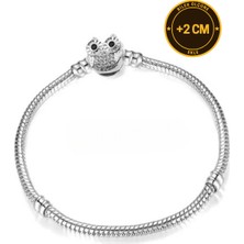 Stone Family Baykuş Taşlı Klipsli Yılan Charm Uyumlu (Tüm Boyutlar) Zincir Bileklik