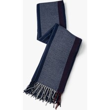 Koton Çizgili Atkı Yumuşak Dokulu Püsküllü