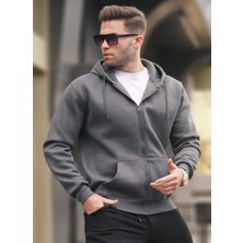 Amor Man Büyük Beden Özel Tasarım Kapüşonlu 3 Iplik Şardonlu %100 Pamuk Oversize Erkek Sweatshırt