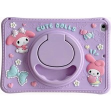 Alfa MEC Samsung Galaxy Tab S6 Lite P610 P615 P617 Uyumlu Kılıf Cute Dolls Standlı Çocuklar Için Karakterli