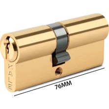 Kale Kilit Kale Standart Silindir Çelik Pimli - Nikel - 76MM - ( 33+10+33 )