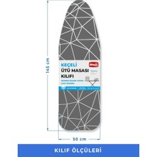 Ütü Masası Kılıfı Örtüsü Bezi, Keçeli, Yanmaz, Ayarlanabilir 50x150 cm