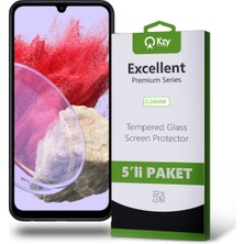 Kzy Samsung Galaxy M34 ile Uyumlu Temperli Ekran Koruyucu Kırılmaz Cam Ekonomik 5'li Paket