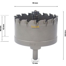 3Keego 90 mm TCT Uzun Delik Testeresi HP80