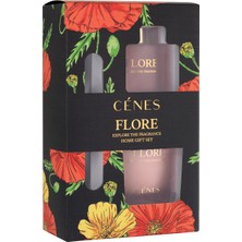 Cenes  Flore Reed Diffuser 200ML + Candle 200 G Gift Set / Çubuklu Oda Kokusu + Mum Hediye Seti