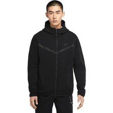 Nike M Nsw Tch Flc Hoodie Fz Wr Erkek Siyah Günlük Stil Sweatshirt CU4489-010