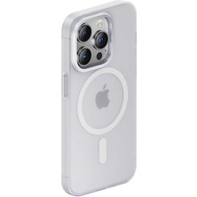 Vendas iPhone 14 Pro Max Uyumlu Buzlu Mat Tasarımlı Wireless Şarj Destekli Kamera Çıkıntılı Sert Magnetik Kılıf