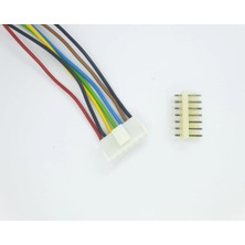Sanec 3,96MM Kilitli 7 Pin Kablolu Konnektör Takım 30CM - 1,50MM - Çift Taraflı