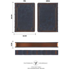 Victoria's Journals 123-9107 Victoria's Journals Vintage Old Book Defter Düz 14X20 cm 128 Sh Mat Lacivert