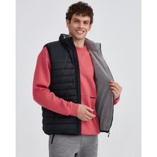 Skechers M Outerwear Padded Vest Erkek Siyah Yelek S232001-001