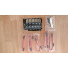 JMB Sata Çoklayıcı M.2 Çoklayıcı Pcıe X16 JMB585 5-Port M.2 B Key Sat