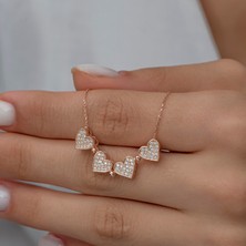 Klas Silver Kalpli Açılabilir Yonca Figürlü Rose KOLYE-925 Ayar Gümüş