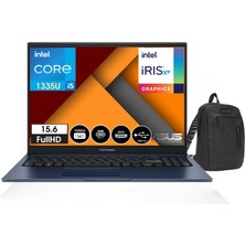 ASUS Vivobook X1504VA-NJ082 Intel I5-1335U 16 GB 512GB SSD 15.6" Dos Fhd Dizüstü Bilgisayar X1504VA-NJ08206+WEBLEGELSINÇANTA