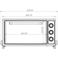 Kumtel LX-3525 Fırın 40 Lt Gri