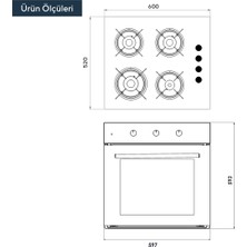 Kumtel 2'li Si̇yah Cam Ankastre Set  (KO-40TAHDF +  MT)