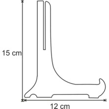 Home Jamin 5 Adet Ahşap Çerçeve Tabak Teşhir Ayağı Standı Sergi Ayak