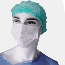 Mask Ok Maskok 3 Katlı Telli Beyaz Koruyucu Maske 50 Adet