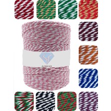 E Elmas iki Renkli Paket İpi Pembe - Bej (2-3mm-200gr-200 M)