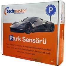 Techmaster Renk Değiştiren Ekranlı Araç Park Sensörü Sesli 22MM Siyah PS01