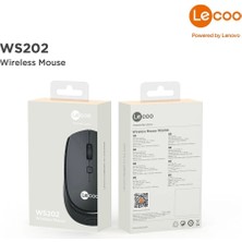 Lenovo Lecoo WS202 Kablosuz 1200DPI 4 Tuşlu Optik Mouse Siyah