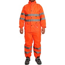 Kkdavm Bestguard Yağmurluk Oxford Reflektörlü Turuncu Takım