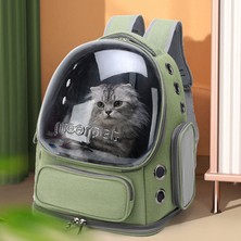 Hanyang Haki Evcil Hayvanlar 7.5 kg Içinde Yüksek Kapasiteli Pet Kedi Sırt Çantası Astronot Uzay Kapsülü Sırt Çantası Nefes Alabilir Sırt Çantası Açık Taşıma Çantası Küçük Köpek Kedi Pet Ba (Yurt Dışından)