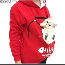 Hanyang Kayısı Sarısı L Kazak Kedi Severler Hoodie Kanguru Köpek Pet Paw Dropshipping Kazaklar Sarılma Kese Kazak Cep Hayvan Kulak Kapşonlu Artı (Yurt Dışından)