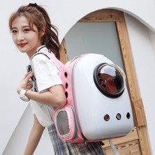 Hanyang Type2 43CMX34CMX16CM Su Geçirmez Pet Sırtlı Kedi Çantası Dışarı Çıkan Taşıma Çantası Uzay Kapsülü Geniş Altlı Ayrılabilir Peluş Yastıklı Kedi Taşıyıcı (Yurt Dışından)