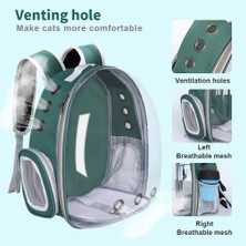 Hanyang 047GRAY 38X26X40CM Taşınabilir Kedi Taşıma Çantası Nefes Pet Küçük Köpek Kedi Sırt Çantası Açık Seyahat Uzay Kapsülü Kafes Şeffaf Uzay Pet Sırt Çantası (Yurt Dışından)