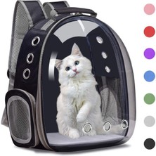 Hanyang E Nefes Açık Seyahat Sırt Çantası Taşınabilir Pet Kedi Çantası Küçük Köpekler ve Kediler Için Uygun Şeffaf Uzay Kapsülü Evcil Hayvan Malzemeleri (Yurt Dışından)