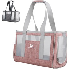 Hanyang Kırmızı 38X18X25 cm Taşınabilir Kedi Taşıma Çantası Örgü Nefes Kedi Açık Seyahat Çantaları Pet Tek Omuz Çantaları Küçük Köpekler Kediler Için Güçlü Pet Çanta (Yurt Dışından)
