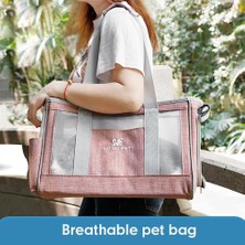 Hanyang Kırmızı 38X18X25 cm Taşınabilir Kedi Taşıma Çantası Örgü Nefes Kedi Açık Seyahat Çantaları Pet Tek Omuz Çantaları Küçük Köpekler Kediler Için Güçlü Pet Çanta (Yurt Dışından)