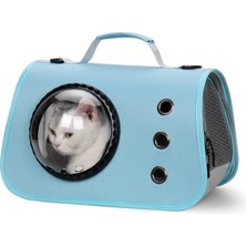 Hanyang Mavi Pet Kedi Köpek Taşıma Çantası Taşınabilir Çanta Oxford Kumaş Nefes Açık Omuz Çantası Katlanır Kediler Taşıma Seyahat Küçük Köpek Kedi (Yurt Dışından)