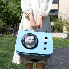 Hanyang Mavi Pet Kedi Köpek Taşıma Çantası Taşınabilir Çanta Oxford Kumaş Nefes Açık Omuz Çantası Katlanır Kediler Taşıma Seyahat Küçük Köpek Kedi (Yurt Dışından)