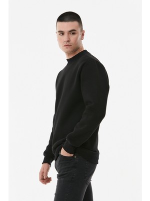 FullaModa Basic Dik Yaka Sweatshirt