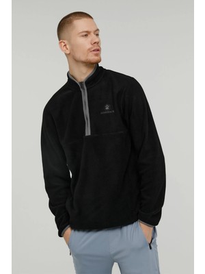 Lumberjack Yarım Fermuarlı Zack Siyah Erkek Polar 2W7LMP1023PR