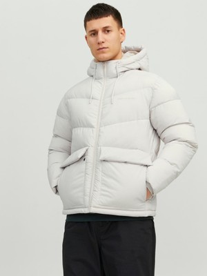 Jack & Jones Jorvesterbro Erkek Beyaz Mont 12238849-Moonbeam