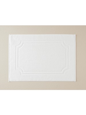 English Home Viola Pamuklu Kadife Jakarlı Ayak Havlusu 50x70 Cm Ekru