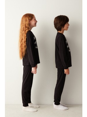 Penti Çocuk Wonderful Kid Slogan Baskılı Pijama Takımı
