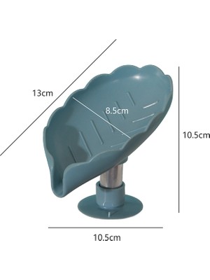 Masoffy 2 C-04 Yaprak Şekilli Sabunluk Tutucu Vantuz Sabunluk Banyo Duş Sabun Kutusu Sünger Sabunluk Depolama Tepsisi Sabun Kabı (Yurt Dışından)