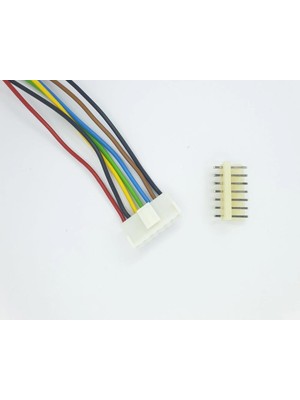 Sanec 3,96MM Kilitli 7 Pin Kablolu Konnektör Takım 10CM - 1,00MM - Çift Taraflı