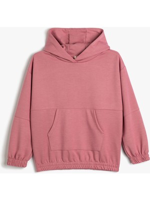 Koton Kapşonlu Sweatshirt Kanguru Cepli Uzun Kollu Manşetleri Lastikli