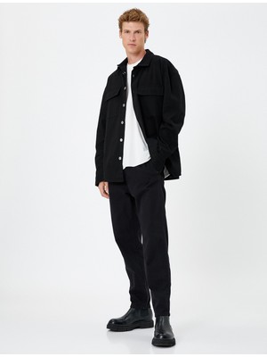 Koton Canvas Pantolon Cepli Pamuklu