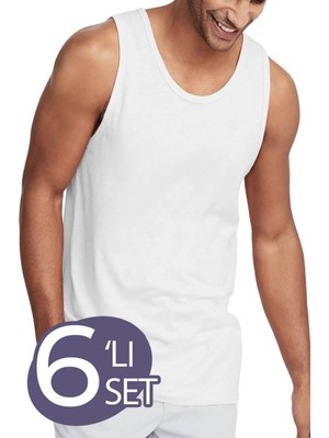 Tezzgelsin Erkek Pamuklu Penye Atlet 6'lı Paket