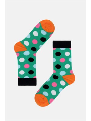 Cozzy Socks Unisex 2'li Renkli Puantiyeli Soket Çorap