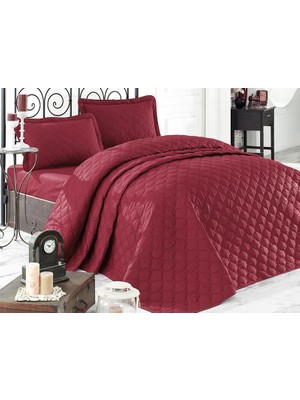 Clasy Ranforce Yatak Örtüsü Çift Kişilik Rabel V2 Bordo