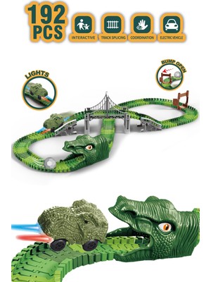 Kayyum Oyuncak Dinosour Tracks 192 Parça Dinozor Temalı Hareketli Raylar Şık Hediye Seçeneği
